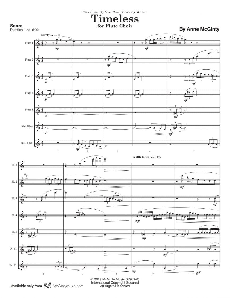 Timeless Flute Choir McGinty Music, LLC.